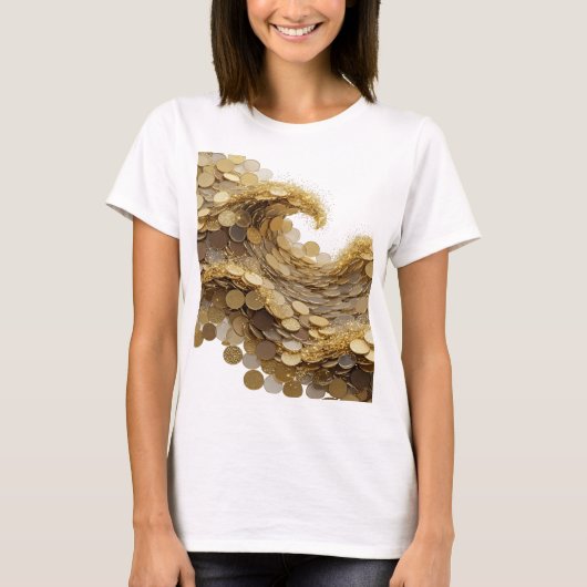 T-shirt Création d'ART ABSTRAIT Argenté v3 (Devant)
