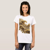 T-shirt Création d'ART ABSTRAIT Argenté v3 (Devant entier)