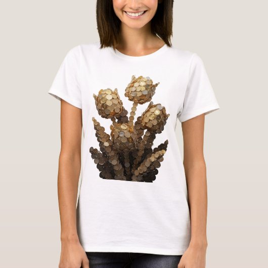 T-shirt Création d'art abstrait argenté WITTY (Devant)