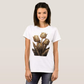 T-shirt Création d'art abstrait argenté WITTY (Devant entier)