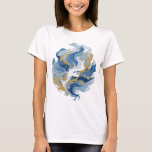 T-shirt Création d'art abstrait Fresh Silver v3