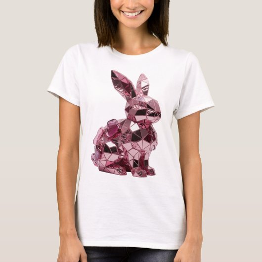 T-shirt Création d'art abstrait rose WITTY (Devant)