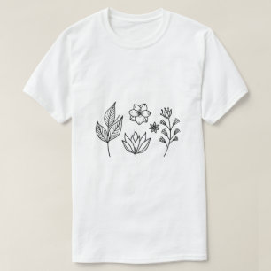 T-shirt Création de cadeau élégante blanche et noire