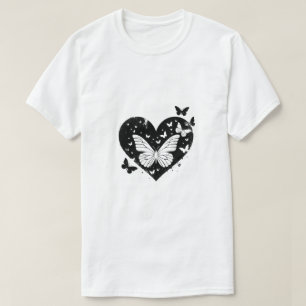 T-shirt Création de cadeau élégante blanche et noire