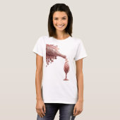 T-shirt Création de déclaration d'art abstrait argenté cro (Devant entier)