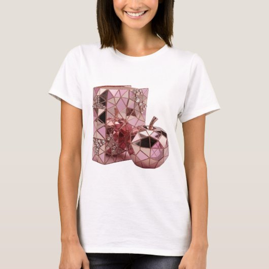 T-shirt Création de déclaration d'art abstrait argenté fra (Devant)