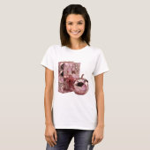 T-shirt Création de déclaration d'art abstrait argenté fra (Devant entier)