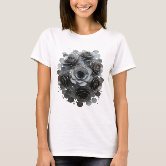 T-shirt Création de design abstrait gris ludique (Devant)
