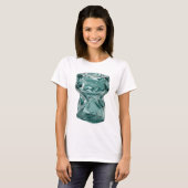 T-shirt Création de design d'art abstrait argenté CLASSIQU (Devant entier)