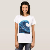 T-shirt Création de design d'art abstrait argenté CLASSIQU (Devant entier)