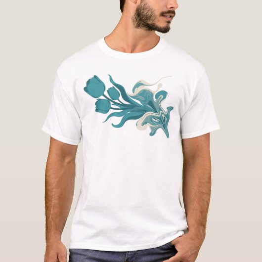 T-shirt Création de FLEUR ABSTRAITE unique (Devant)