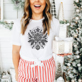 T-shirt Création de Noël noir et blanc