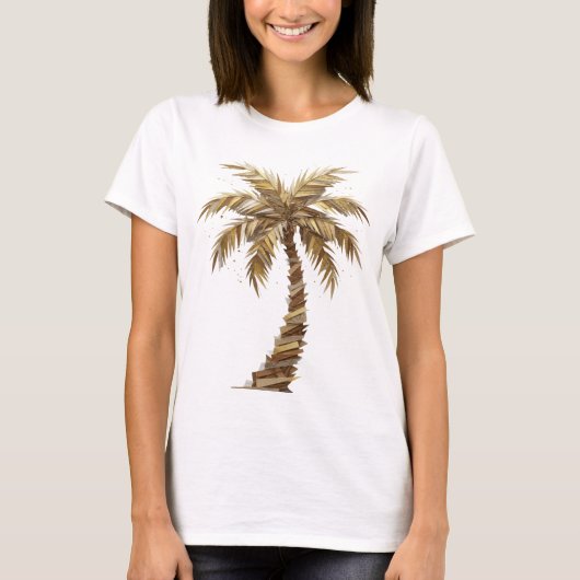 T-shirt Création de style ART ABSTRAIT en or (Devant)