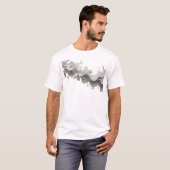 T-shirt Création d'œuvre d'art ABSTRAITE expressive de fle (Devant entier)