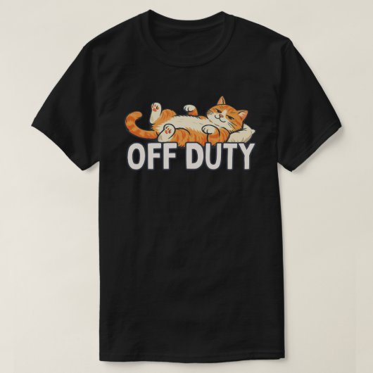 T-shirt Création drôle de chat hors service (Design devant)