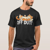 T-shirt Création drôle de chat hors service (Devant)