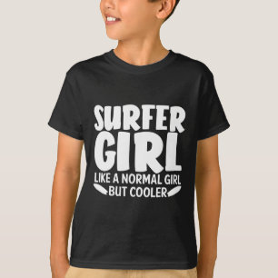 T-shirt Création drôle de fille surfeuse pour les femmes m