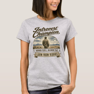 T-shirt Création drôle de style vintage pour introverti