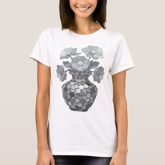 T-shirt Création graphique ART ABSTRAIT Gris Frais (Devant)
