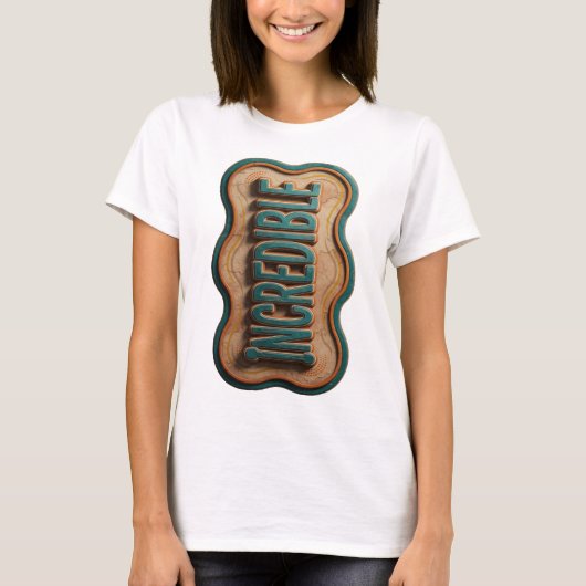 T-shirt Création INCROYABLE de Teal accrocheuse (Devant)
