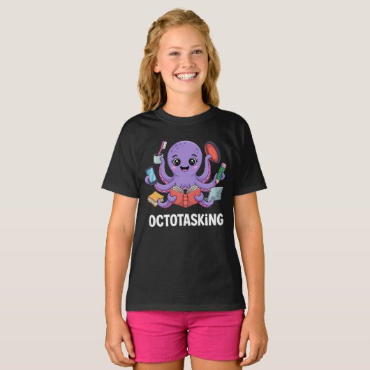 T-shirt Création octotâche en mode multitâche (Devant entier)