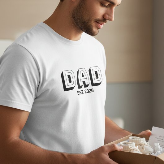 T-shirt Création Papa Varsity Gras Noir