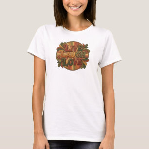 T-shirt Création personnalisée 2D LIVE LAUGH LOVE élégante