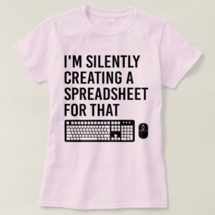 T-shirt Création silencieuse d'un Cool de Tableur Advisor