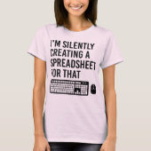 T-shirt Création silencieuse d'un Cool de Tableur Advisor (Devant)
