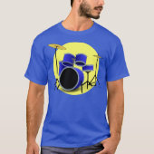 T-SHIRT CRÉATIVE BLUE DRUM SET ET CERCLE JAUNE (Devant)
