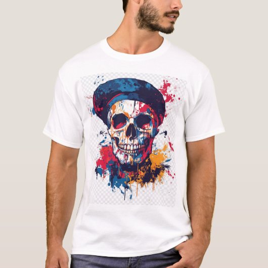 T-shirt Creative Bones � Funny Artist Skull (Devant)