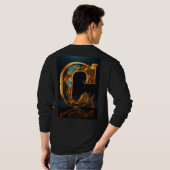 T-shirt "Creative C : Stylish Letter Design Tee !" (Dos entier)