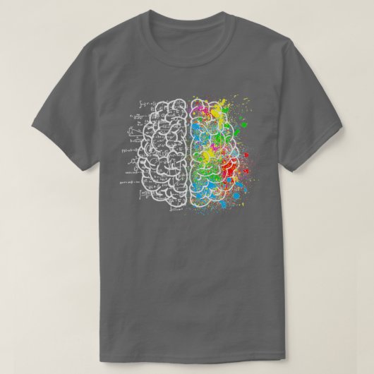 T-shirt Creative Cerveau Art Math (Design devant)