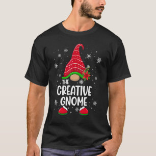 T-shirt Creative Gnome Buffalo Plaid Famille Correspondant