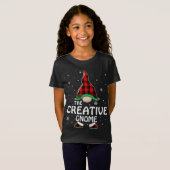 T-Shirt Creative Gnome Buffalo Plaid Famille Correspondant (Devant entier)