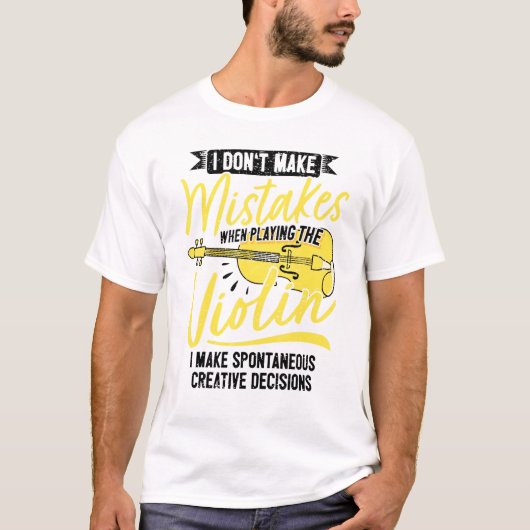 T-shirt Creative Jazz Violin Player When I Play The Violin (Devant)
