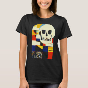 T-shirt Creative Patchwork Crâne Formes Abstraites Artural
