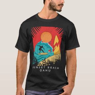 T-shirt Creative Sunset Beach Travel Surf Palm Tree Oa