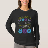 T-shirt Creativity Is Intelligence Having Fun Teacher Arti (Devant)