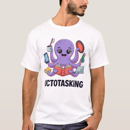 T-shirt Créature à octotâche en mode multitâche (Devant)