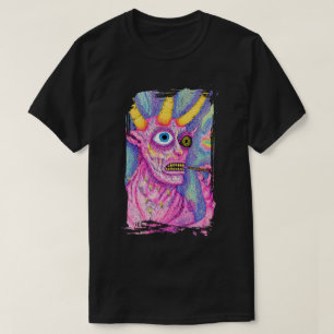 T-shirt Créature avec des cornes et quelque chose dans la 