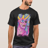 T-shirt Créature avec des cornes et quelque chose dans la (Devant)