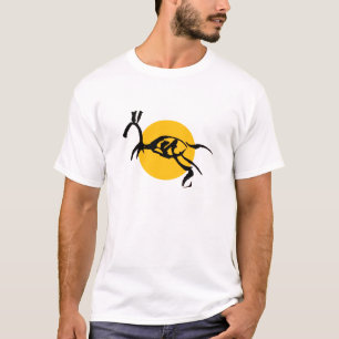 T-shirt Créature de cheval abstrait Dessin au pinceau