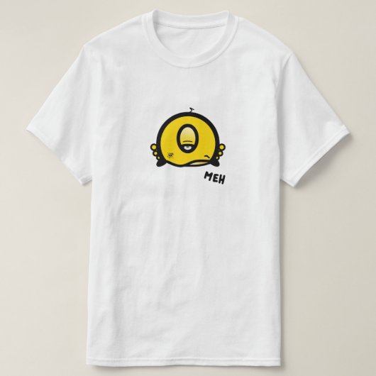 T-shirt Créature de dessin animé étrange borgne Meh (Design devant)
