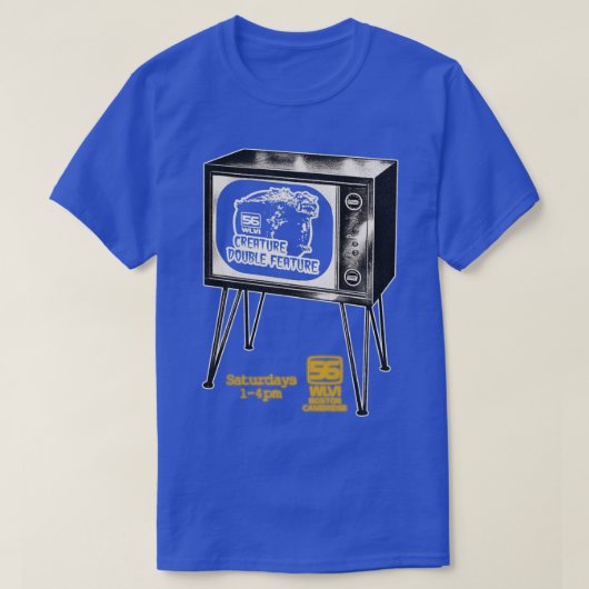 T-shirt Creature Double Feature TV WLVI 56 Boston (Design devant)