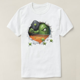 T-shirt Créature drôle de pickleball dominant la scène du