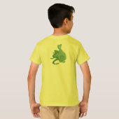 T-shirt créature imaginaire mythique dragon vert mignon (Dos entier)