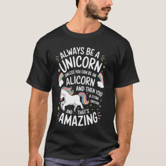 T-shirt Créature Magique Licorne Alicorne Mignonne Fantast