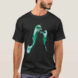 T-shirt Créatures de licorne-poisson fabuleuses jouant sou