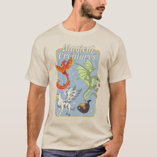T-shirt Créatures Magiques Graphique Vintage